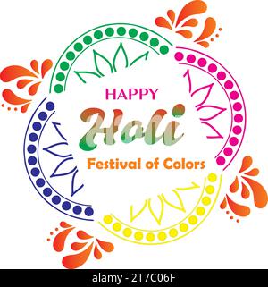 Buon Holi Festival Illustrazione Vettoriale