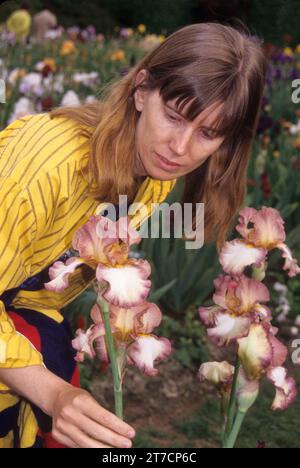 Display Iris giardino, Schreiner dell'iride giardini, Marion County, Oregon Foto Stock