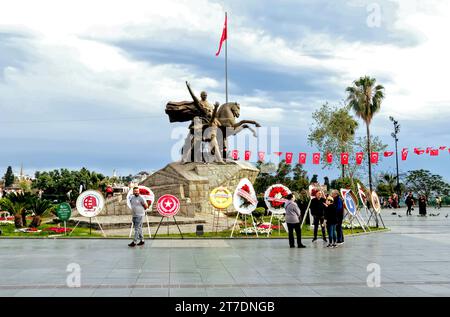 Monumento a Kemal Ataturk.Antalya.Turchia Foto Stock