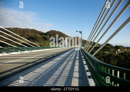 Ponte Chojaga sull'isola di Sado nella prefettura di Niigata, Giappone. Foto Stock