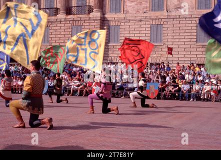 Palio della balestra tra Gubbio e Sansepolcro. Gubbio. Provincia di Perugia. Umbria. Italia Foto Stock