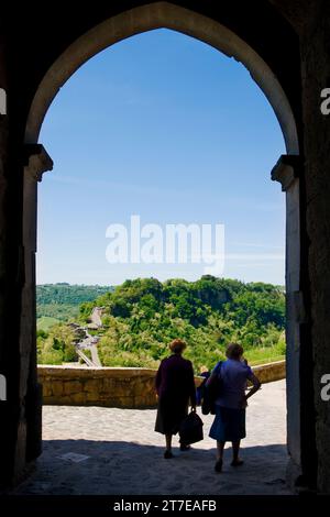 Porta Santa Maria. Civita di Bagnoregio. Lazio. Italia Foto Stock