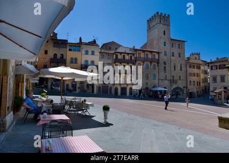 Piazza grande. Arezzo. Toscana. Italia Foto Stock