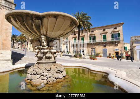 Ragusa. Piazza Duomo a Ibla. Sicilia. Italia Foto Stock