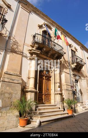 Scicli. Palazzo Spadaro. Sicilia. Italia Foto Stock