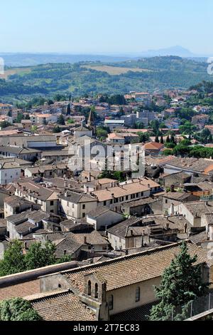 Panorama dalla Cattedrale. Amelia. Umbria. Italia Foto Stock