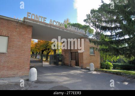 Fonte d'acqua San Gemini. Umbria. Itala Foto Stock