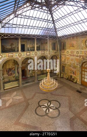 Villa la Pietraia. Cortile. Firenze. Toscana. Italia Foto Stock