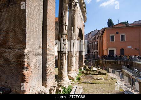 Antico ghetto ebraico. Portici di Octavia. Roma. Lazio. Italia Foto Stock