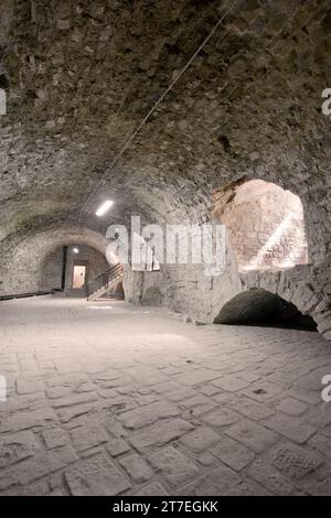 sotterranei di palazzo ducale sede dell'università, camerino, marche, italia Foto Stock