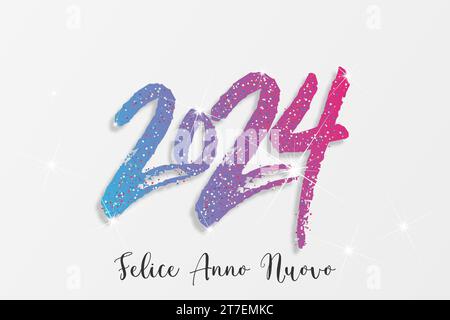 2024 - felice anno nuovo - auguri 2024 background Illustrazione Vettoriale