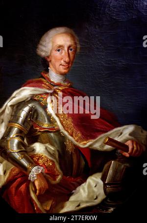 Carlo di Borbone visita al Museo delle Belle Arti della Basilica di San Pietro, al Museo di Capodimonte, Napoli, Italia. ( Carlo III - Carlos Sebastián de Borbón y Farnesio, 1716 –1788 Re di Spagna1759 - 1788. Fu anche duca di Parma e Piacenza, come Carlo i 1731–1735, re di Napoli, come Carlo vi, re di Sicilia come Carlo V 1734–1759.) Foto Stock