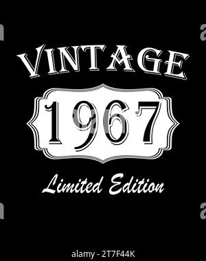 Leggenda dal 1967. Pronto per stampare il vettore di compleanno. Le leggende sono nate nel 1967. Fantastico dal 1967. Edizione limitata. Foto Stock