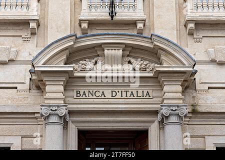 Banca d’Italia (Banca d’Italia) uffici nel centro di Mantova, Italia, Europa, Unione europea, UE Foto Stock