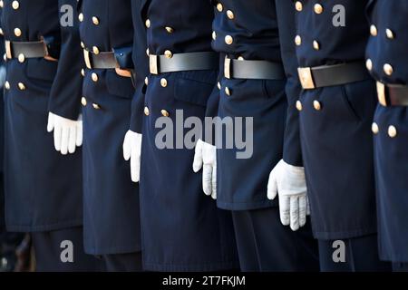 DAS Wachbataillon der Bundeswehr, in der Villa Hammerschmidt a Bonn, 15.11.2023. *** Il battaglione della Guardia delle forze armate tedesche, nella Villa Hammerschmidt a Bonn, 15 11 2023 credito: Imago/Alamy Live News Foto Stock