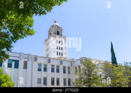 Il municipio di Beverly Hills è un edificio storico e municipio di Beverly Hills, California, Stati Uniti. Foto Stock