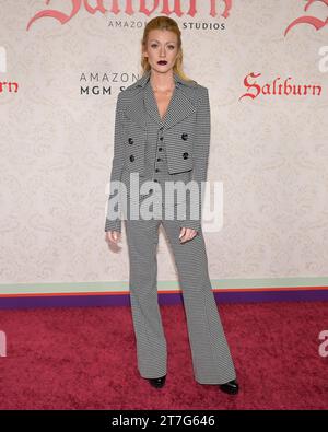 13 novembre 2023 - Los Angeles, California - Katherine McNamara. Los Angeles Premiere di "Saltburn" della MGM al Theatre at Ace. Credito fotografico: Billy Bennight/AdMedia/MediaPunch Foto Stock