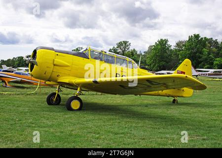 WW2 RCAF Harvard Trainer all'Hawkfield COPA Fly-in Foto Stock