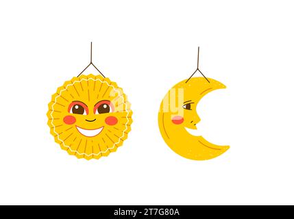 Lanterna per il giorno di san martino o laternenumzug, tradizionale in europa e germania Illustrazione Vettoriale