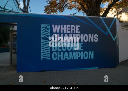 Le finali ATP sono il più importante torneo professionistico di tennis dell'anno dopo i quattro round del grande Slam. torino, italia 15 novembre 2023 Foto Stock