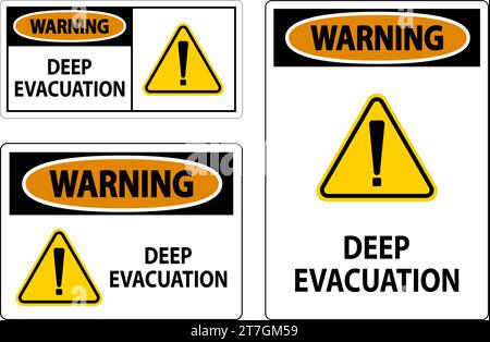 Segnale di avvertimento evacuazione profonda Illustrazione Vettoriale