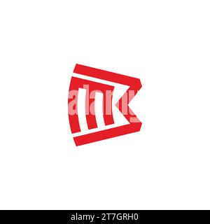 lettera mb strisce semplici geometriche logo semplice vettore Illustrazione Vettoriale