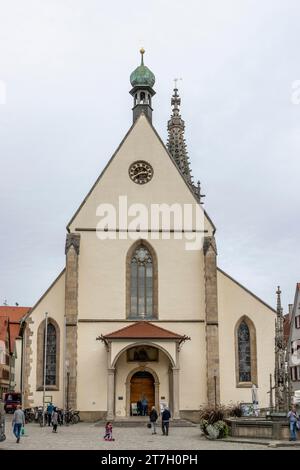 Cattedrale di San Martino sulla piazza del mercato, città vecchia, Rottenburg am Neckar, Baden-Wuerttemberg, Germania Foto Stock