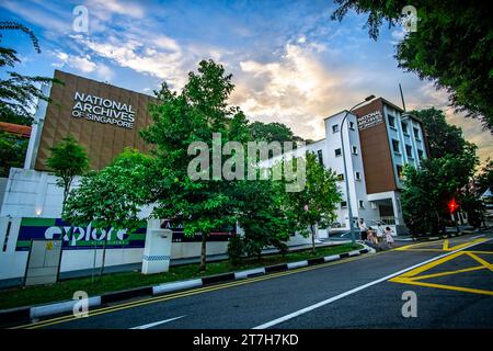 Gli archivi nazionali di Singapore sono gli archivi nazionali di Singapore. Foto Stock
