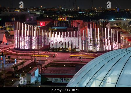 Doha, Qatar - 11 novembre 2023: L'esposizione internazionale dell'orticoltura 2023 si è tenuta a Doha in Qatar, veduta aerea del Padiglione dell'Arabia Saudita Doha Expo Bidda Pa Foto Stock