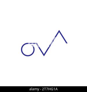 Simbolo del logo OVA adatto al nome dell'azienda Illustrazione Vettoriale