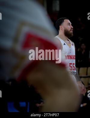 Monaco, Monaco. 12 novembre 2023. COME giocatore di Monaco n. 55 Mike James ha visto durante l'undicesimo giorno della stagione regolare Betclic Elite Basketball tra L'AS Monaco e il Nanterre 92 alla Gaston Medecin Arena. Punteggio finale; COME Monaco ha vinto 91:82 Nanterre 92. (Foto di Laurent Coust/SOPA Images/Sipa USA) credito: SIPA USA/Alamy Live News Foto Stock