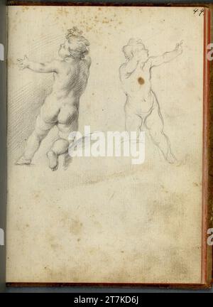 Bartolomeo Altomonte Putti davanti e dietro. Bleigriffel intorno al 1720 Foto Stock