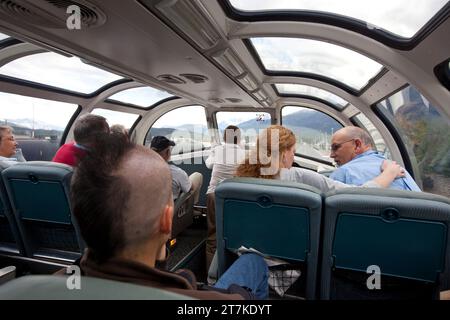 IL TRENO PASSEGGERI TRANSCONTINENTALE CANADESE TORONTO VANCOUVER Foto Stock