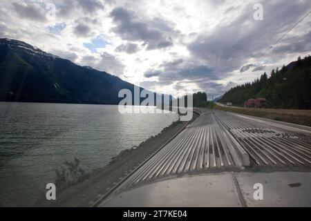 IL TRENO PASSEGGERI TRANSCONTINENTALE CANADESE TORONTO VANCOUVER Foto Stock