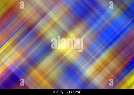 illustrazione astratta di linee diagonali multicolore che si intersecano ad angolo retto. Foto Stock