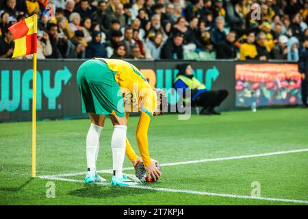 Melbourne, Victoria, Australia. 16 novembre 2023. MELBOURNE, AUSTRALIA - 16 NOVEMBRE: L'australiano Craig Goodwin durante la partita di qualificazione della Coppa del mondo FIFA 2026 tra Australia Socceroos e Bangladesh all'AAMI Park il 16 novembre 2023 a Melbourne, Australia (Credit Image: © Chris Putnam/ZUMA Press Wire) SOLO PER USO EDITORIALE! Non per USO commerciale! Foto Stock