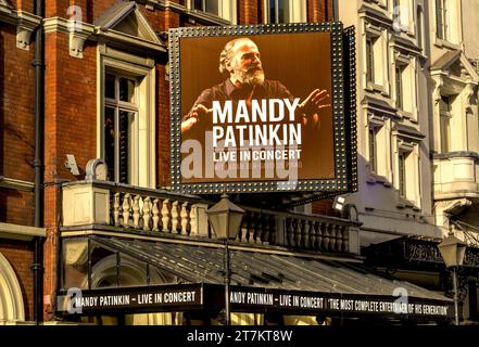 Londra, Regno Unito. "Mandy Patinkin Live in Concert" al Lyric Theatre in Shaftesbury Avenue, novembre 2023 Foto Stock