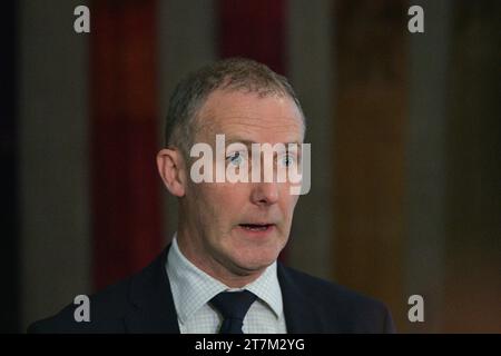 Edimburgo Scozia, Regno Unito 16 novembre 2023. Michael Matheson al Parlamento scozzese. credit sst/alamy live news Foto Stock