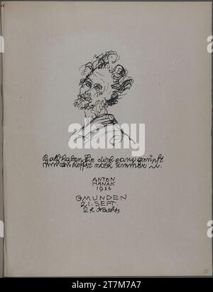 Anton Hanak Un viaggio di recupero a Gmunden, 1923: Presto ti hanno avvistato completamente e ancora speri... Feder in nero 21.9.1923 , 1923-09-21 Foto Stock
