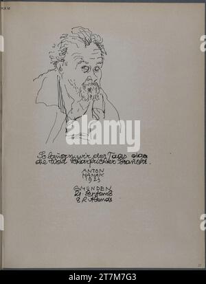 Anton Hanak Un viaggio di recupero a Gmunden, 1923: Così ci accomogliamo il mondo dei carnefici. Feder in nero 21.9.1923 , 1923-09-21 Foto Stock