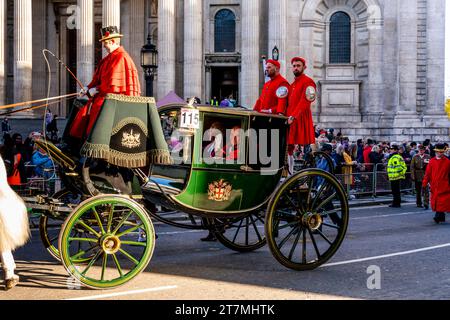 Lo sceriffo Aldermanico partecipa al Lord Mayor's Show, Londra, Regno Unito Foto Stock