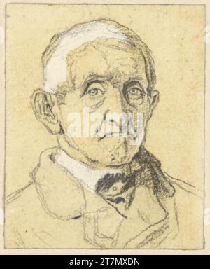 Hanuš Johann Peter Paul Schwaiger disegno di testa di un contadino. Matita Foto Stock