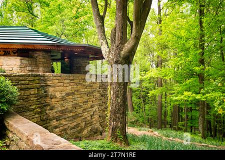 Kentuck Knob, architettura in stile usoniano progettata da Frank Lloyd Wright, Farmington, Pennsylvania, USA Foto Stock