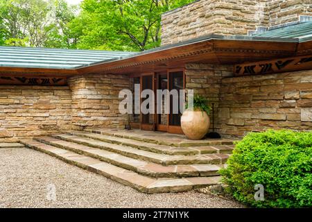 Kentuck Knob, architettura in stile usoniano progettata da Frank Lloyd Wright, Farmington, Pennsylvania, USA Foto Stock