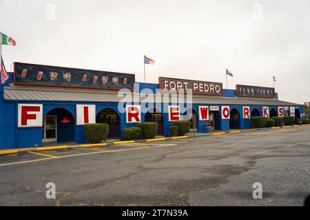 A sud dell'attrazione sul lato della strada di confine sull'autostrada 95 a Hamer, South Carolina Foto Stock