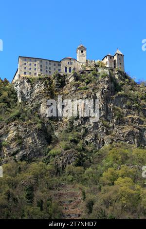 Abbazia di Kloster Säben a Klausen (Monastero di Sabiona, chiusa), alto Adige (Südtirol), Italia. Foto Stock