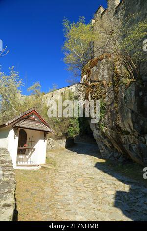 Abbazia di Kloster Säben a Klausen (Monastero di Sabiona, chiusa), alto Adige (Südtirol), Italia. Foto Stock