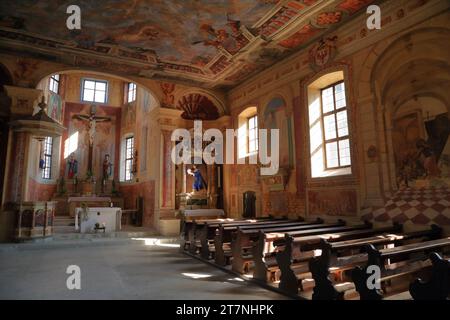 Abbazia di Kloster Säben a Klausen (Monastero di Sabiona, chiusa), alto Adige (Südtirol), Italia. Foto Stock