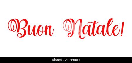 Buon Natale in italiano. Traduzione inglese sposare Natale. Natale in diverse lingue. Calligrafia moderna e lettering Illustrazione Vettoriale