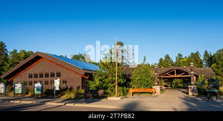 Mary Gibbs Mississippi Headwaters Center all'Itasca State Park nel Minnesota Foto Stock